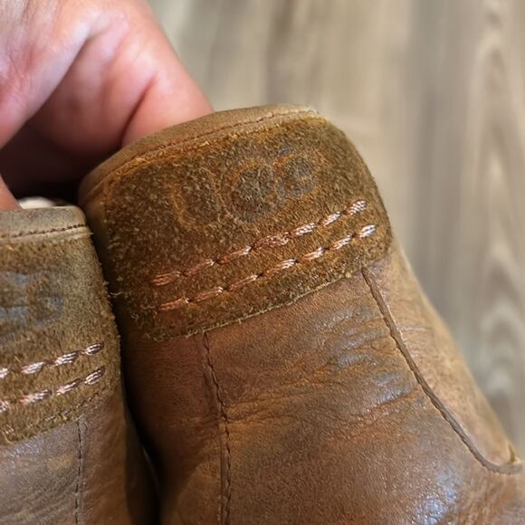 MENS UGG BOSLEY CHESTNUT SHEARLING LINED WATERPROOF WINTER BOOT EUC SIZE 10 - Picture 9 of 10